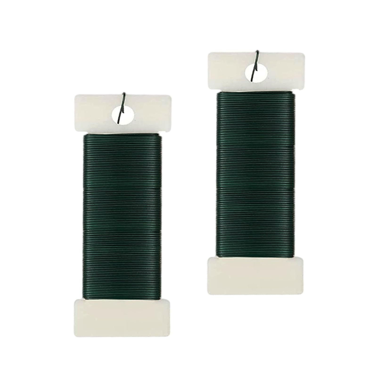 2 Rolls Green Florist Wire - 35m/Roll, 22 Gauge, Christmas & Garden Floral Wire for Wreaths, Bouquets & Flower Arrangements