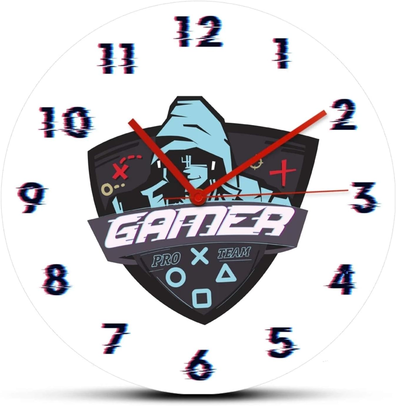 Wall Clock Gamer Hacker Printed Quartz Wall Clocks for Living Room