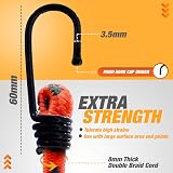 CUALITYX Bungee Cords with Hooks Heavy Duty Pack of 10 UV Resistant view 2
