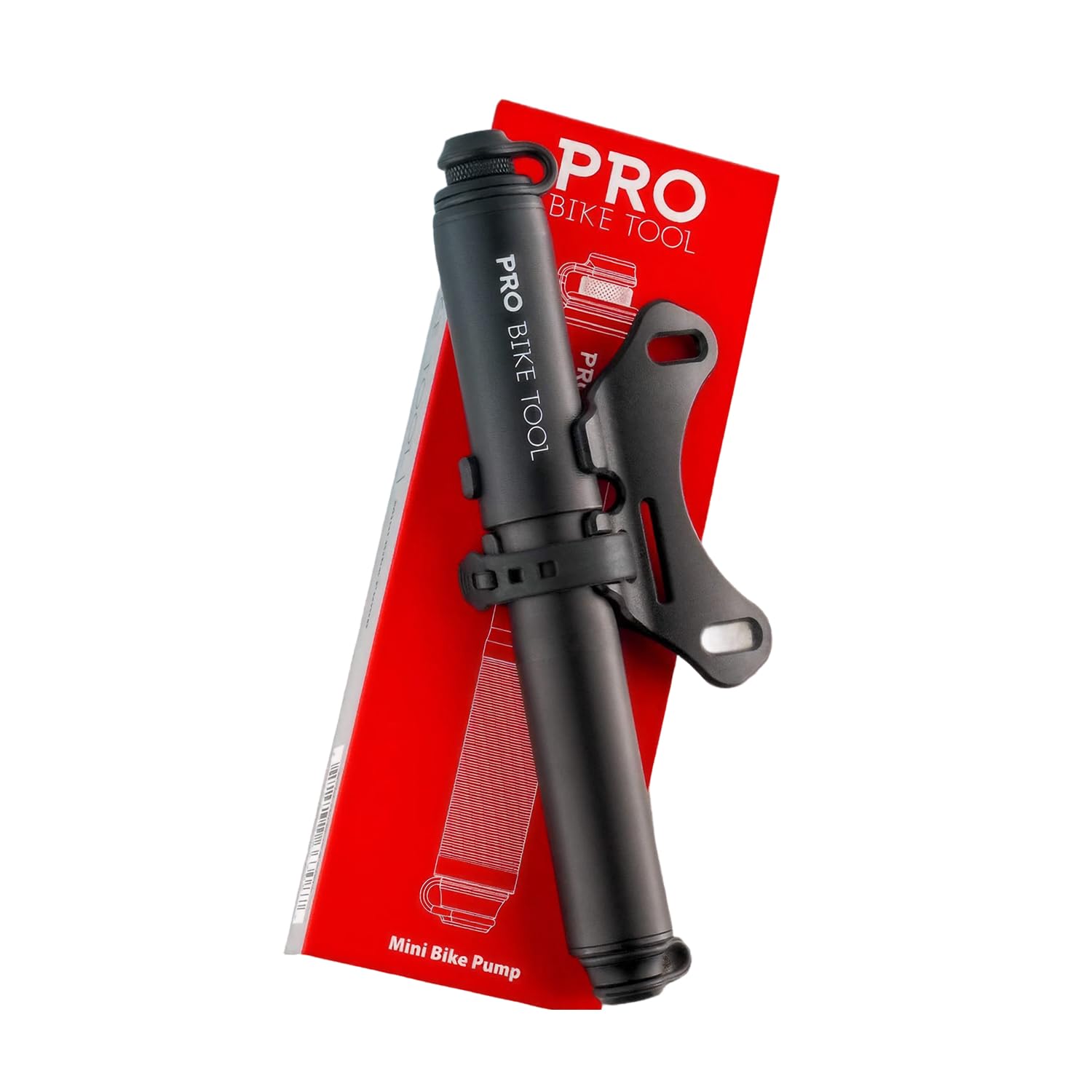 Photo 1 of PRO BIKE TOOL Mini Bike Pump Classic - Fits Presta & Schrader Valves - up to 100 PSI / 6.9 Bar - Bicycle Tire Pump for Road and Mountain Bikes - Small, Portable and Compact Hand Frame-Mounted Pump