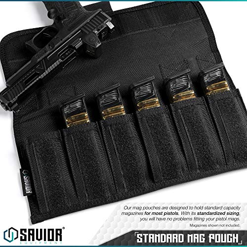 Savior Equipment Tactical Pistol Magazine Storage Pouch w/HookNLoop Cover Panel Shoulder