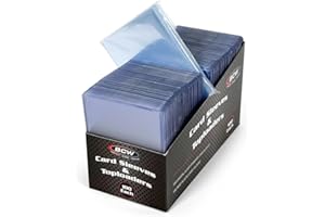 BCW Card Sleeves and Toploaders for Card Combo - 100 Count | Premium Top Loaders and Acid-Free Penny Sleeves | Great for Football, Magic: The Gathering, Pokémon, and Baseball Card Protectors