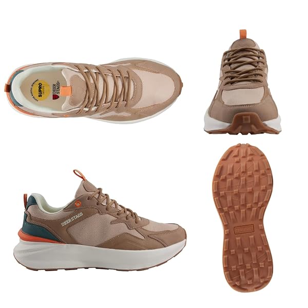 DEER STAGS MEN’S GRAVITY SUPRO INSIDE RADICAL REBOUND CUSHIONED FASHION SNEAKER WITH THICK COMFORT SOLE – TAUPE/LIGHT TAUPE – 13 MEDIUM