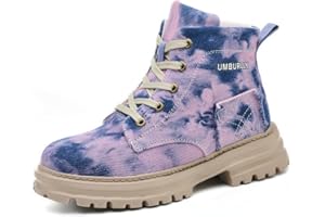 Women's Steel Toe Work Boots Comfortable Lightweight High-Top Safety Shoes with Non-Slip Shoes Puncture-Resistant Design & Du