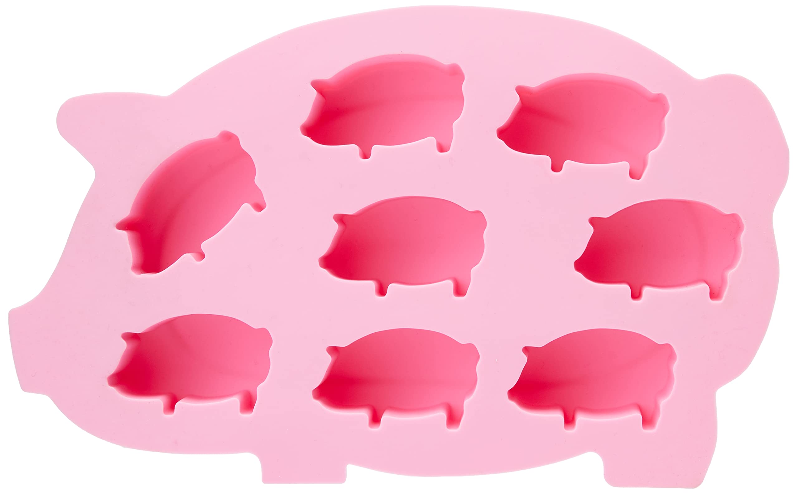 Epicurean 84013 Silicone Pig Ice Cube Tray, Pink