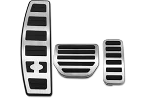 MYMOCCY Foot Rest Pedal Brake Fuel Gas Pad Cover for Compatible with Land Rover Discovery 4 LR4 2010-2016 Range Rover Sport 2010-2013 L320 Parts No Drill (Stainless Steel)