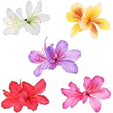 ALIMITOPIA Flower Hair Clip Bohemia Hawaiian Fabric Artificial Azalea Flower Alligator Hair Clip Hairpin Barrette Headdress Bobby Pins Headwear Hair Accessories(4.7 inches;5pcs)