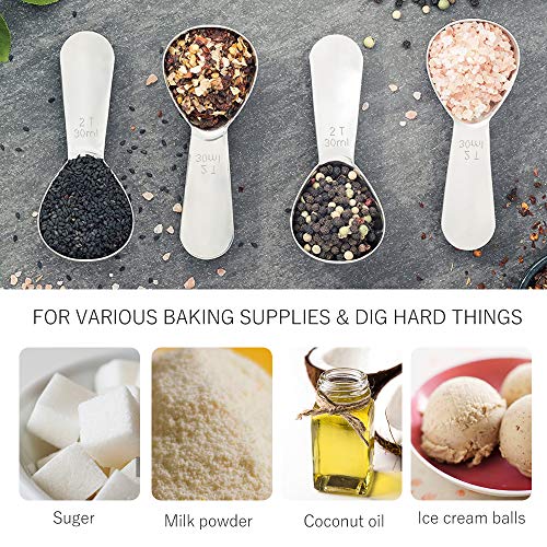 Coffee Scoop, Stainless Steel Coffee Scoop, Durable Coffee Measure Scoop for ground coffee, Coffee Brewing, Milk Brewing
