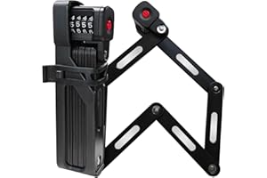MEINUOKA 35 Inch Folding Bike Lock with Mount Bracket Kit, 4-Digit Combination for Bicycles, Electric Scooters, Heavy Duty Anti-Theft, Anti-Cut, Anti-Pry Bicycle Lock