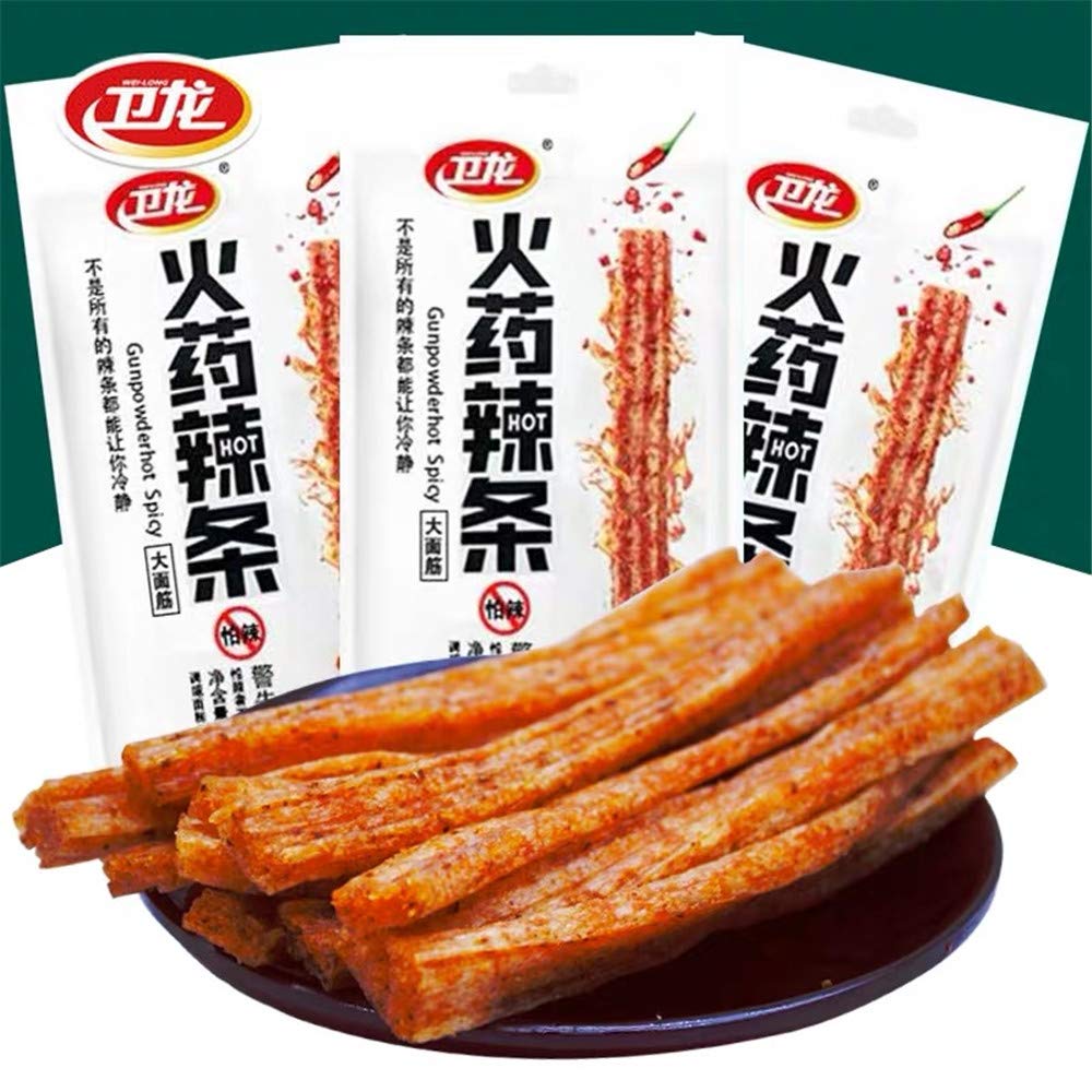 Weilong Huoyan Latiao ChaoLa Spicy Gluten 卫龙火焰辣条变态辣条大 ...