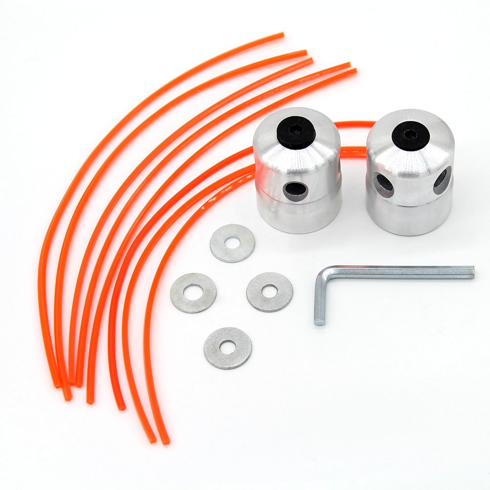 2PS SWNKDG Universal Aluminum Spool Head Nylon Mowing Trimmer Head 3.0mm for Petrol Cutter Grass Trimmer