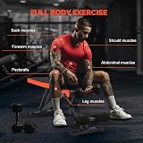 Panana Foldable Weight Bench Adjustable Backrest 75° Incline Decline Home Gym view 4