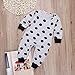 FIOMVA Newborn Baby Boy Girl Warm Long Sleeve Romper Outfits Jumpsuit Bodysuit Clothes … Grey