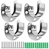 Hysagtek 4 Pcs Closet Rod Holder Support U Shaped