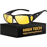 Myiaur Night Driving Glasses for Men Women, Polarized Anti Glare and UV400 Protection Yellow Lens Night Vision Glasses