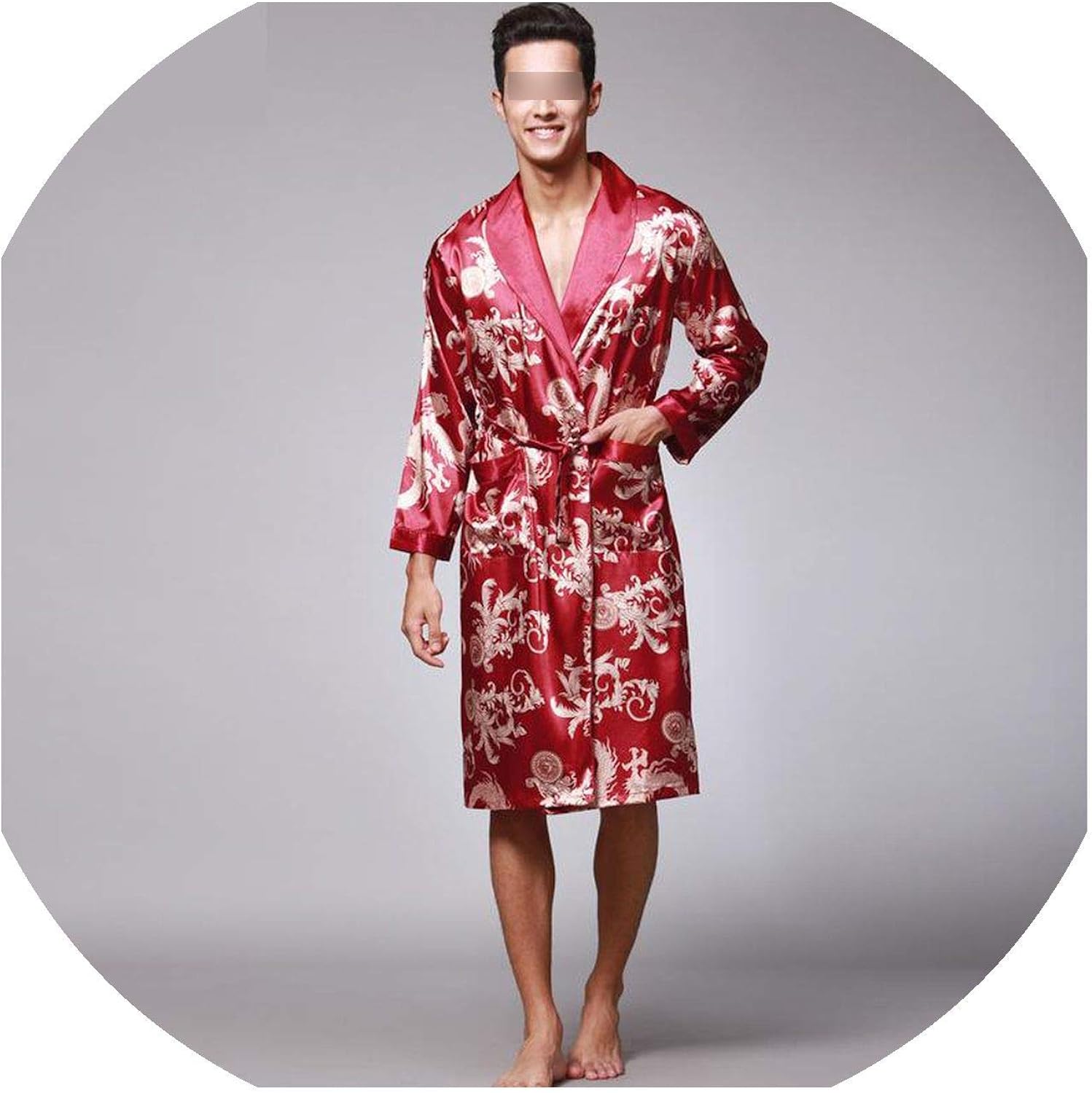male silk kimono robe