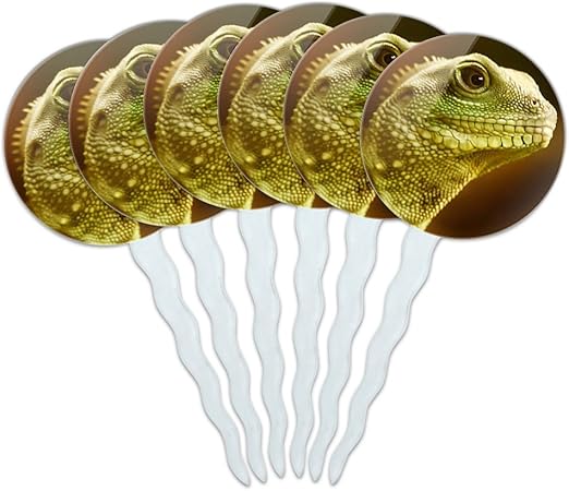 lizard cupcake toppers