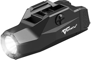 VOTATU HT20 Pistol Light, 1600 Lumens Adjustable Rail Keys Tactical Flashlight, Fits Compact & Full Size Guns with GL Style and 1913 Picatinny Rail, Rechargeable LED Light