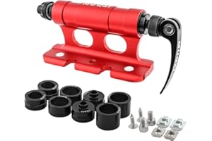 MUQZI Bicycle Quick Release Fork Mount Block Thru Axle Carrier Front Fork Block Car Roof Rack Support Bike Stand Holder with Adapters, Red