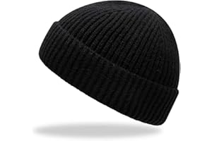TOPSEM Trawler Beanie Watch Hat Roll up Edge,Winter Warm Knit Caps Fisherman Unisex