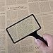Igoolee Handheld Rectangular Magnifying Glass, Large Horizontal Magnifier Glass 3X Magnification for Reading or Hobby