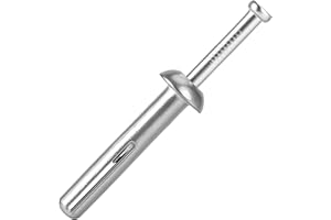 meite Hammer Drive Anchors 1/4" x 1-1/2" for HVAC Systems & Shelving Units, Heavy Duty Concrete Fasteners, Zinc-Plated Steel,