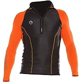 Sharkskin Men's Chillproof Performance Wear Longsleeve Shirt Rash Guard Scuba Water Sports Diving Snorkeling (Orange, 2XS)