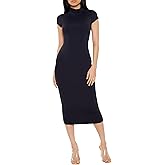 Forever 21 Womens Turtleneck Bodycon Contour Midi Dress