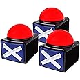 RIBOSY Game Answer Buzzers with Lights and Sound - Trivia Quiz Got Talent Buzzers (Red-Black, 3 Pack)