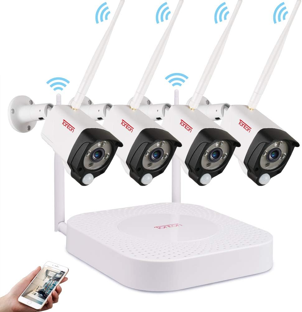 Tonton 1080P Full HD Wireless Security Camera System, 8CH NVR Recorder