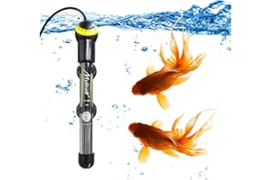 Mylivell Aquarium Heater 25W 50W 100W 200W 300W Submersible Auto Thermostat Fish Tank Heater, Small Aquarium Heater for 10-100 Gallon Fish Tank, Freshwater & Saltwater Compatible