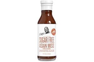 G Hughes Sugar Free, Asian Miso Dressing - Asian Salad Dressings, Asian Dressings, Gluten Free Salad Dressings, Miso Salad Dressing, No Added Sugar - 12 Oz. (1-Pack)
