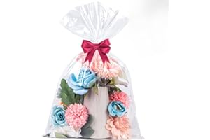 Cellophane Bags 16x24 Clear Wrap for Gift Baskets Large Party Favors Treat Plastic Packaging Cookie Candy Goodie 1 Count (Pac