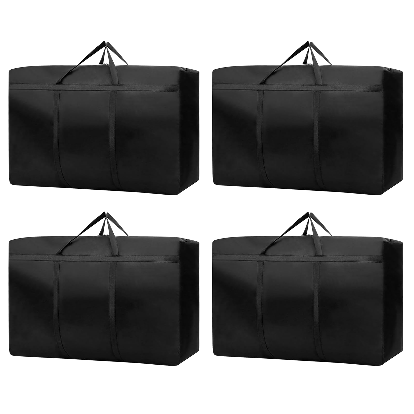 4 Pack 200L Moving Boxes Large Strong, Large Storage Bags for Clothes,Under Bed Storage Boxes with Zips for Duvets, Laundry, House Garden, Underbed Storage