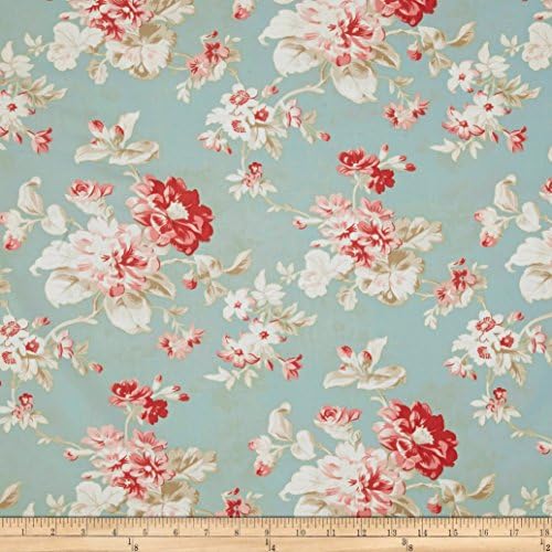 Tanya Whelan Winter Garden Winter Garden Blue Fabric By The Yard