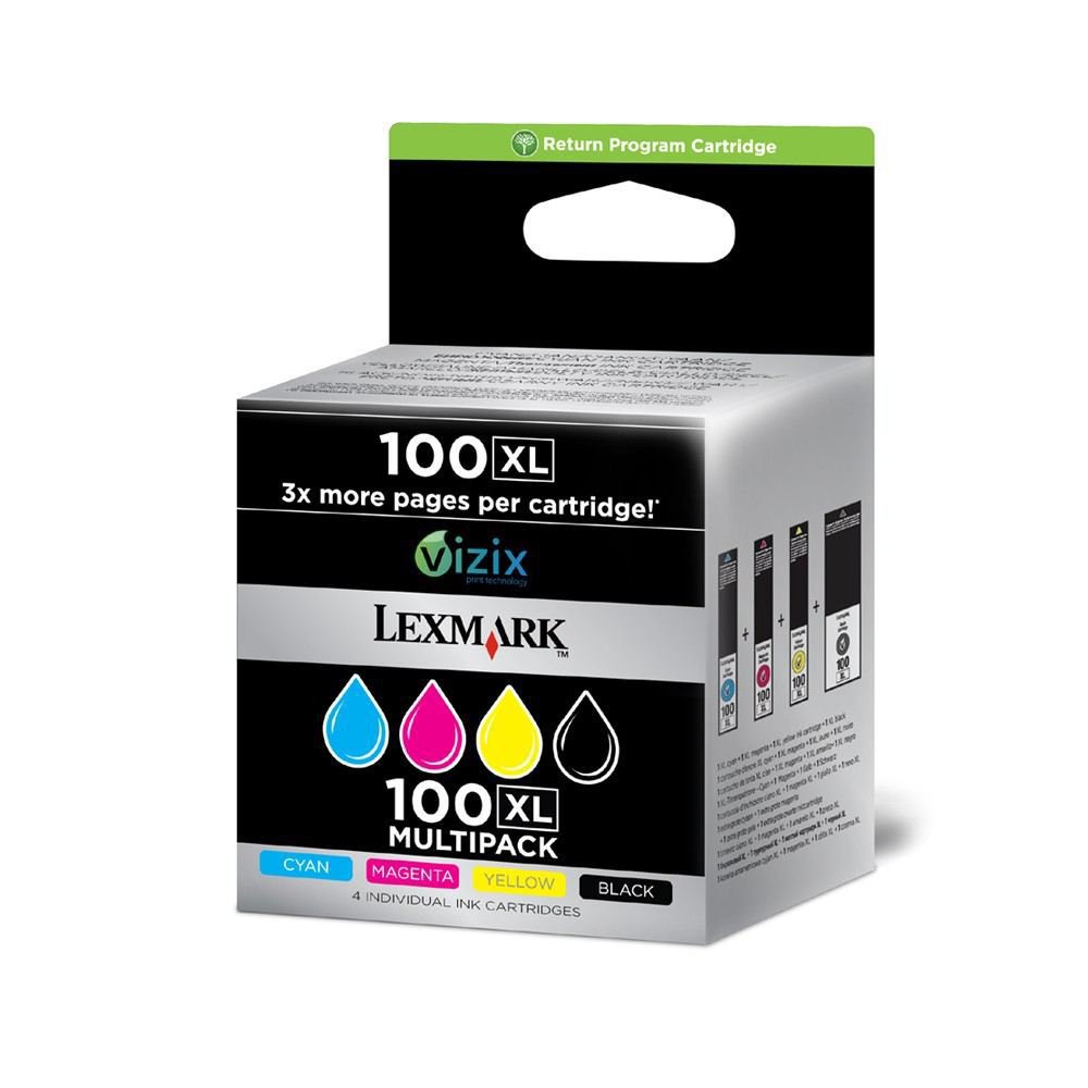 Lexmark 14N1921E Inkjet Cartridge for PRO905 - Cyan/Magenta/Yellow/Black (Pack of 4)