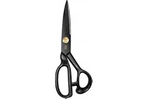 Fabric Scissors, 8 Inch Sharp Sewing Shears for Fabric Cutting Heavy Duty Manganese Steel Tailor Scissors Metal Cloth Cutter 