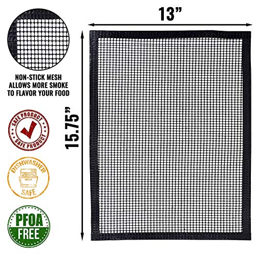 Wodahan Heavy Duty Grill mesh mats/Baking mats Set of 3 Non Stick BBQ