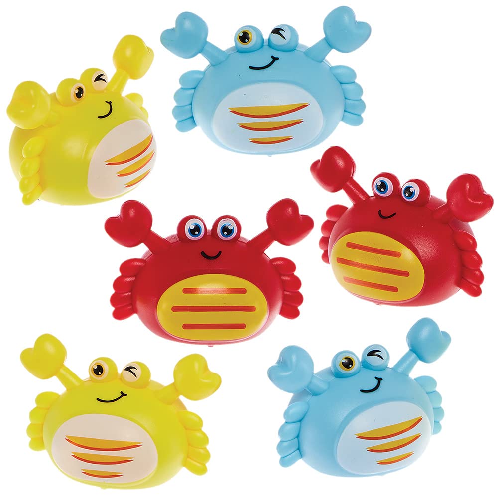 Baker Ross FX827 Crab Pull Back Racers - Pack of 6, Racing Toys for Kids Party Bags