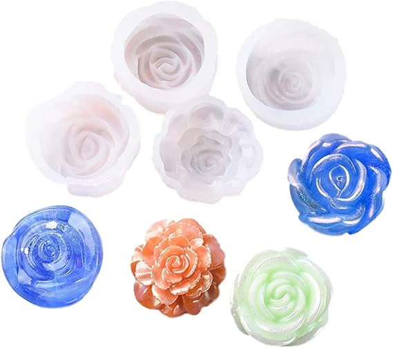 Amazon Co Jp Ever Garden レジン 立体 バラ 4個セット 花 シリコンモールド Uvレジン オルゴナイト エポキシ樹脂 樹脂粘土 型 抜き型 キット 道具 ホビー