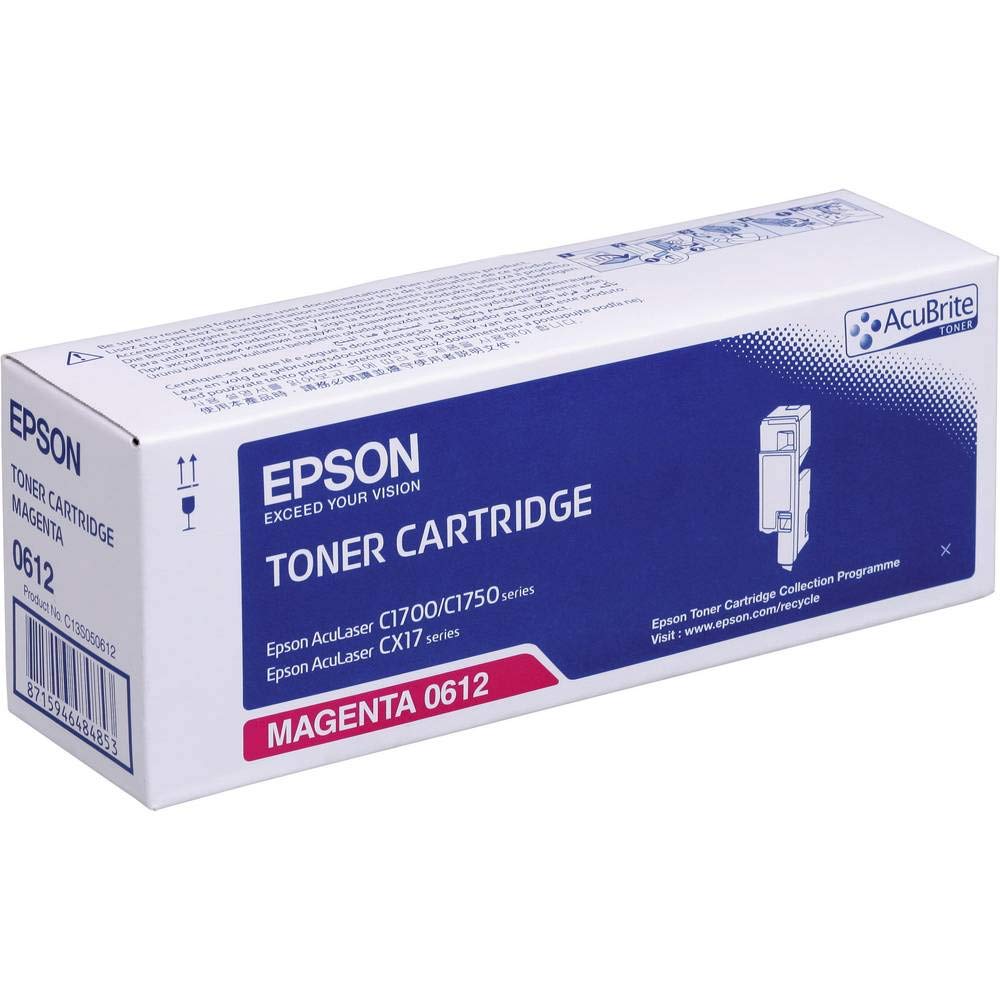 Epson S050612 Original Laser Toner, Magenta, Genuine