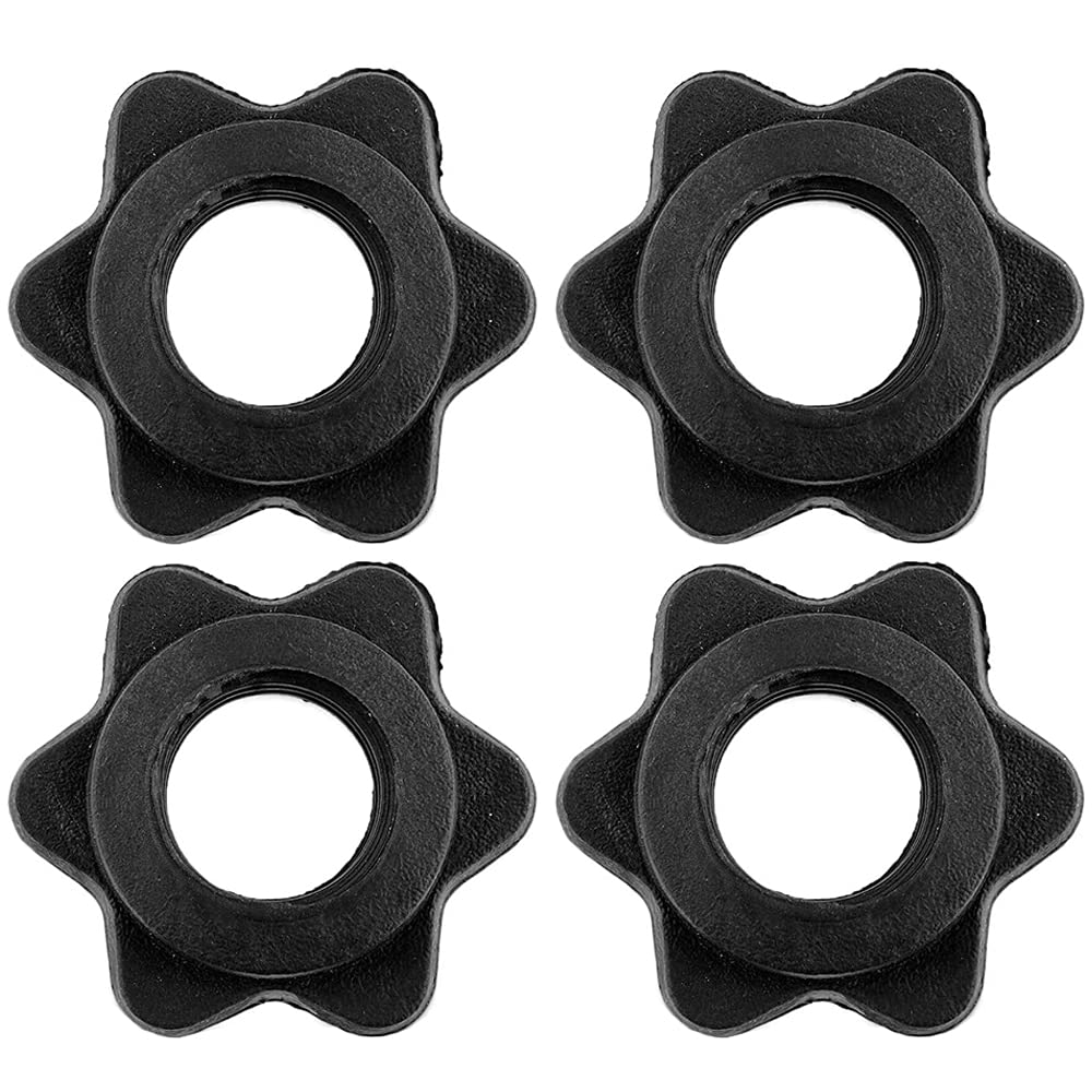 TINGDUANJIAN 4 PCS Dumbbell Hex Nut Spinlock Collar Spin Lock Screw Nuts Dumbbell Barbell Bar Clips for Weight Lifting