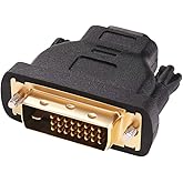 DTECH DVI to HDMI Adapter DVI Male to HDMI Female Bi-Directional DVI-D Port Converter 4K 1080P Gold Plated Connector