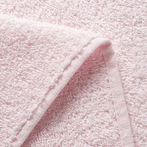 LOVO Egyptian Cotton Towel Set 3 Pieces Bath Hand Face Washcloth Luxury Microfiber Premium Soft Towel, Pale Pink - Thumbnail 7