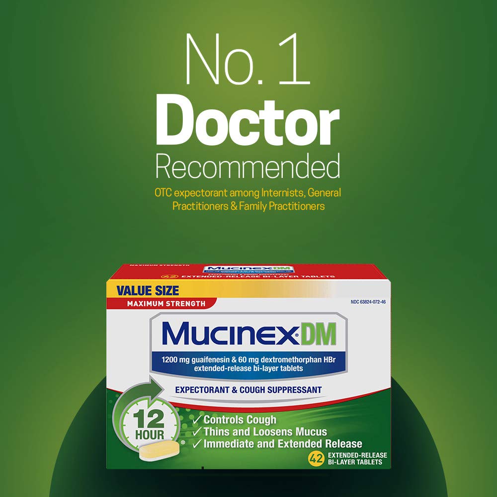 Cough Suppressant and Expectorant, Mucinex DM Maximum Strength 12 Hr