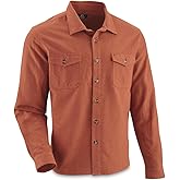 Guide Gear Long Sleeve Cotton Chamois Shirt; for Working, Hunting or Casual Wear for Men