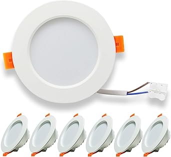 kimjo foco led empotrable techo 9w equivalente 90w blanco frio 6500k 620lm led empotrable techo redondo 37mm ultraslim lampara de techo ac