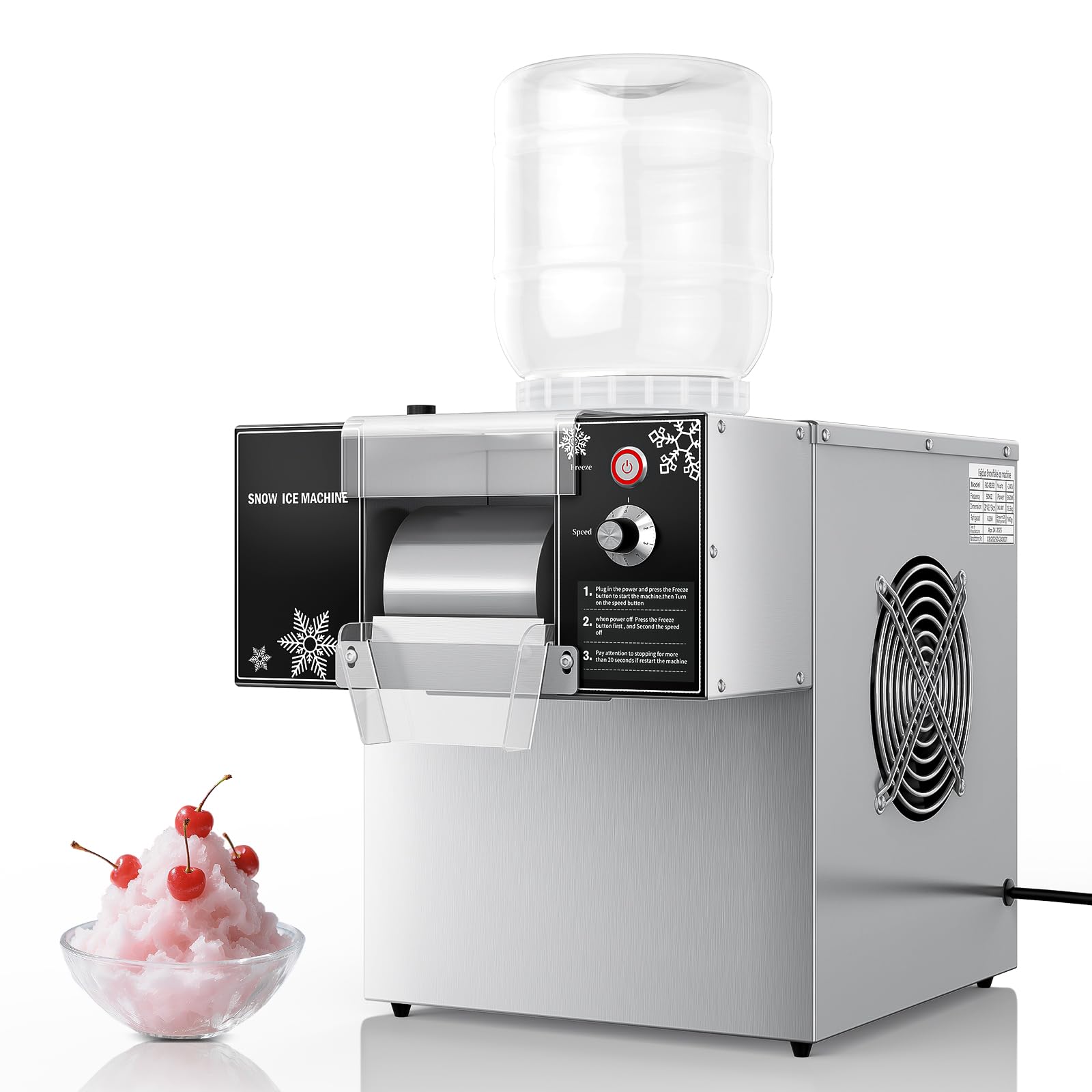 Fajiduo Snowflake Ice Machine, 176 LBS/24H