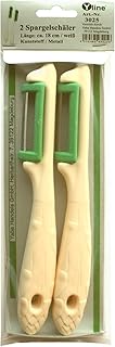 2 Spargelschäler" Klingen Solingen" (weiß) Gemüse-, Obst- u. Spargel Schäler im SB Pack, 3025
