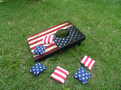 image for SPORT BEATS Sportbeats Mini Portable Cornhole Toss Game with 4 Bean Ba